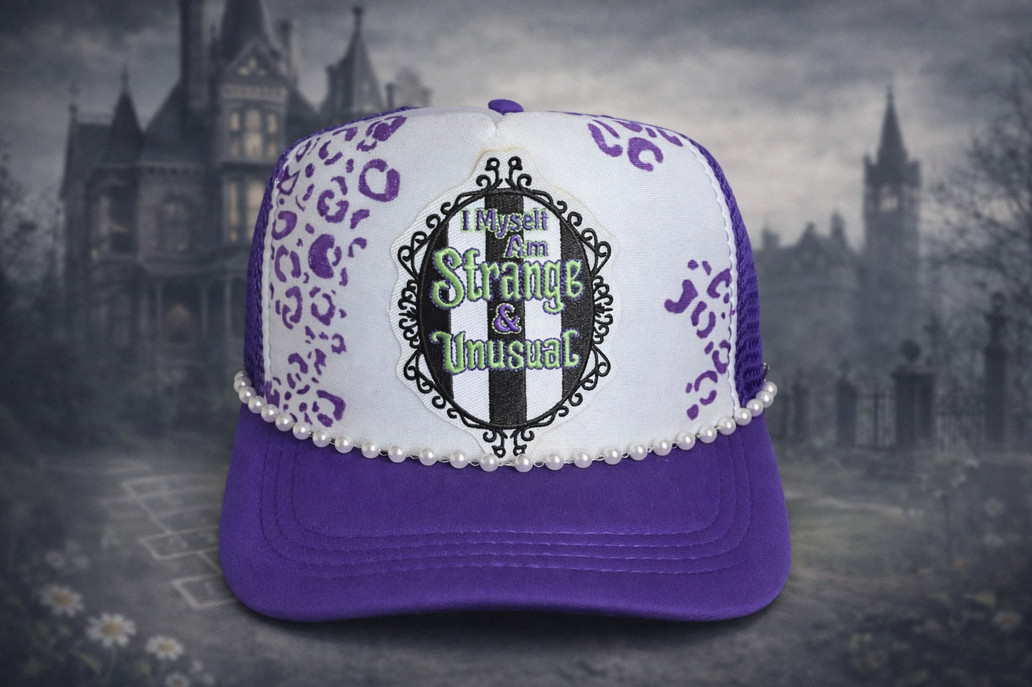 Strange & Unusual purple trucker hat—Rare Breed highlight series