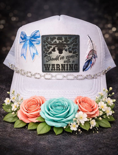 The Should’ve Come With a Warning Western Custom Trucker Hat - Grace & Grit Series